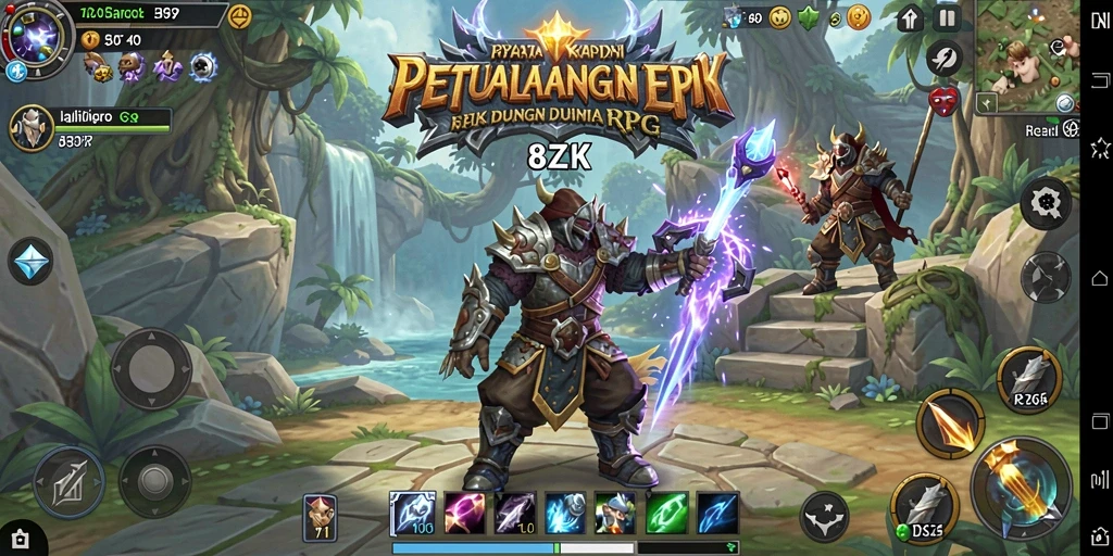 Tampilan gameplay RPG 8ZK yang seru dan mendebarkan.
