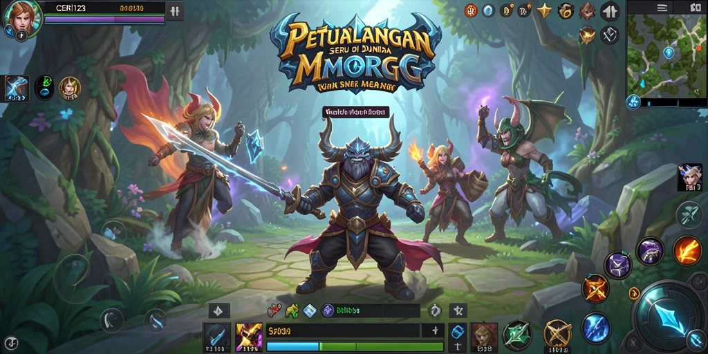 Screenshot dari gameplay CERI123 yang memukau di dunia MMORPG.