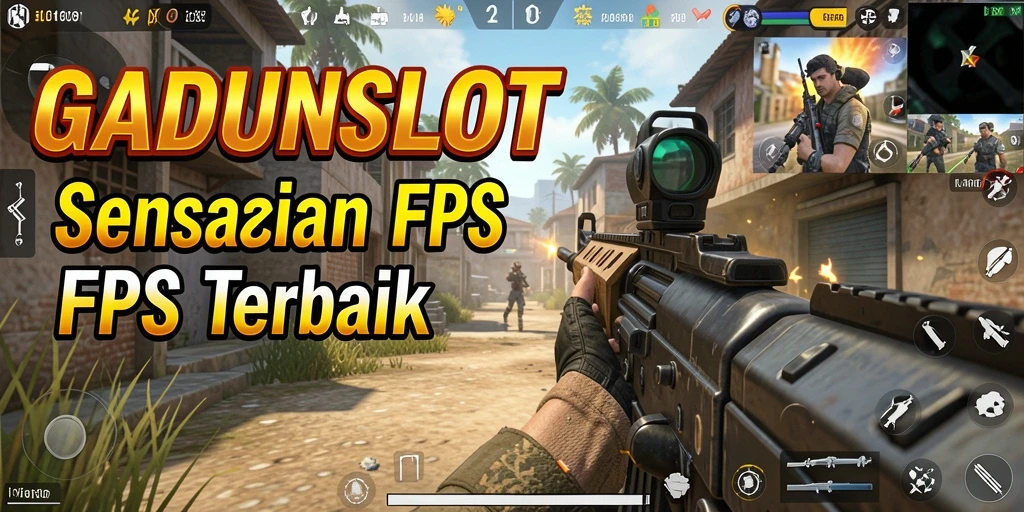 Tampilan menegangkan dari gameplay intens GADUNSLOT di medan perang.