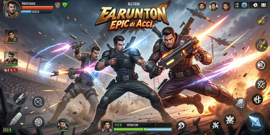Gameplay N32 yang mendebarkan dengan pertarungan seru.
