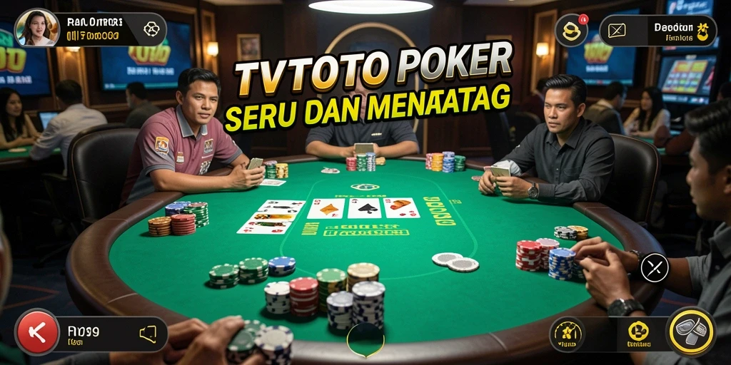Tampilan gameplay seru di TVTOTO dengan suasana poker yang menegangkan.